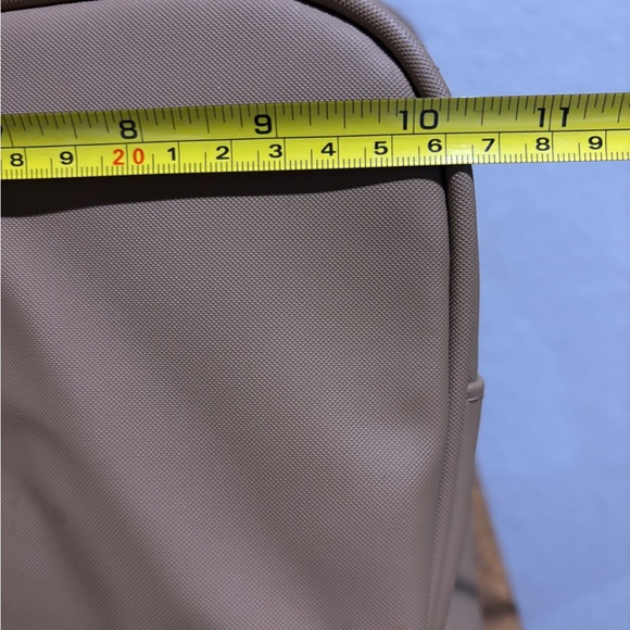 Jon Hart Design Large Brown Duffel Bag coated canvas & leather, **no monogram - Picture 14 of 16